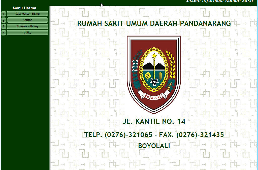 Sistem Informasi Administrasi dan Billing System dan Farmasi RSUD PANDAN ARANG, Boyolali