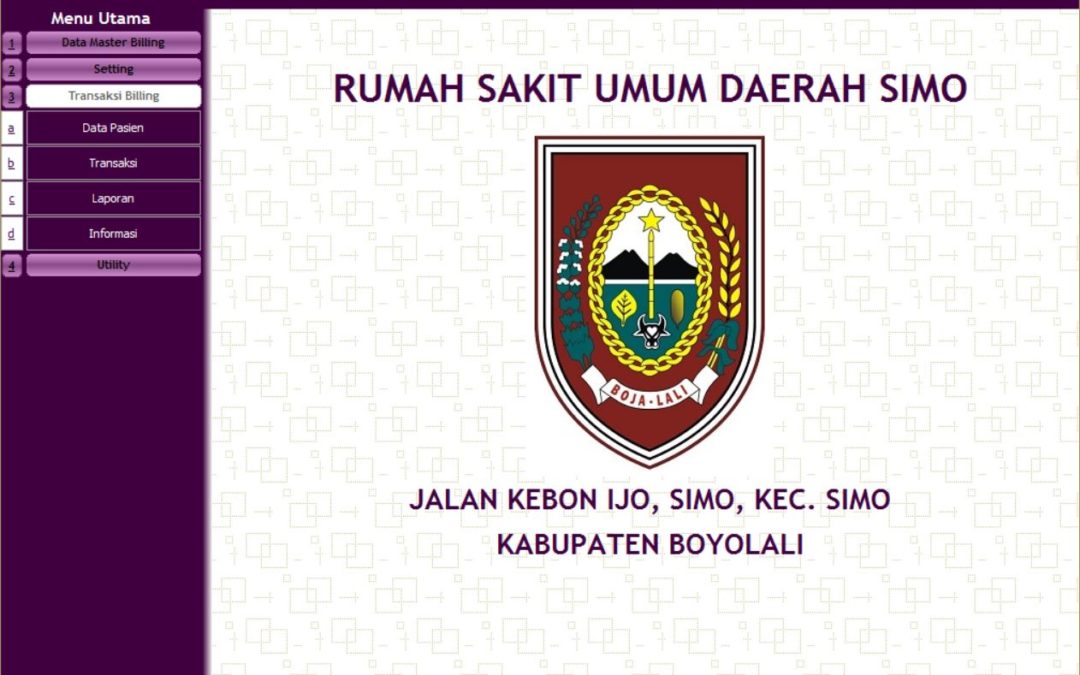 Sistem Informasi Administrasi Pasien, Billing System dan Inventory Farmasi RSUD Simo, Boyolali