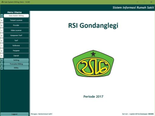 Sistem Informasi Administrasi Pasien, Billing System dan Inventory Farmasi RSI Gondanglegi Malang