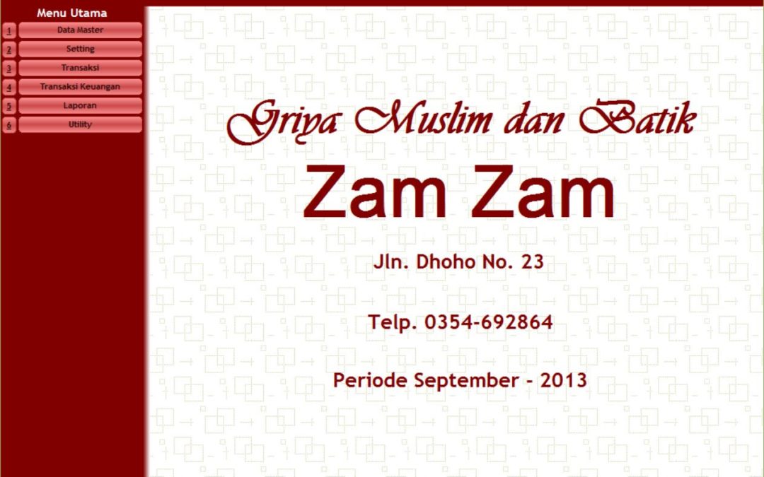 Aplikasi Point of Sales Toko Zam Zam Kediri