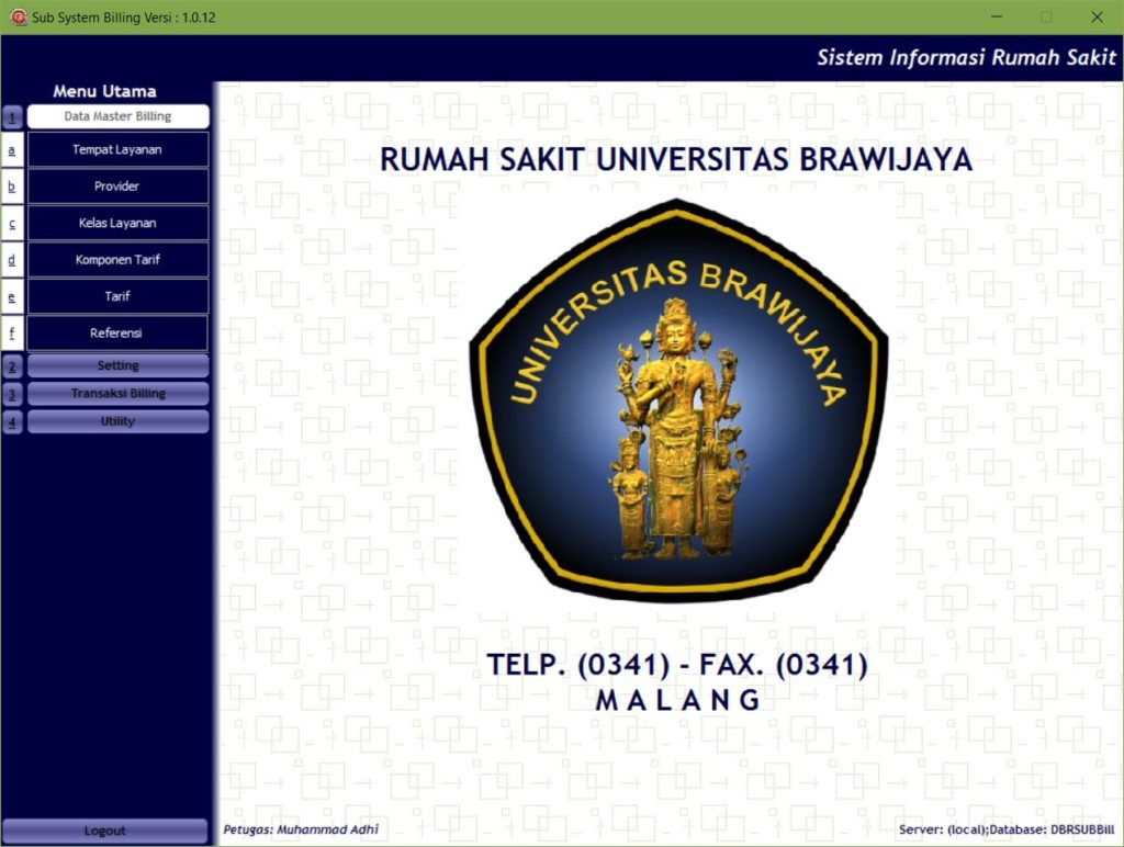 Sistem Informasi Administrasi Pasien, Billing System dan Inventory